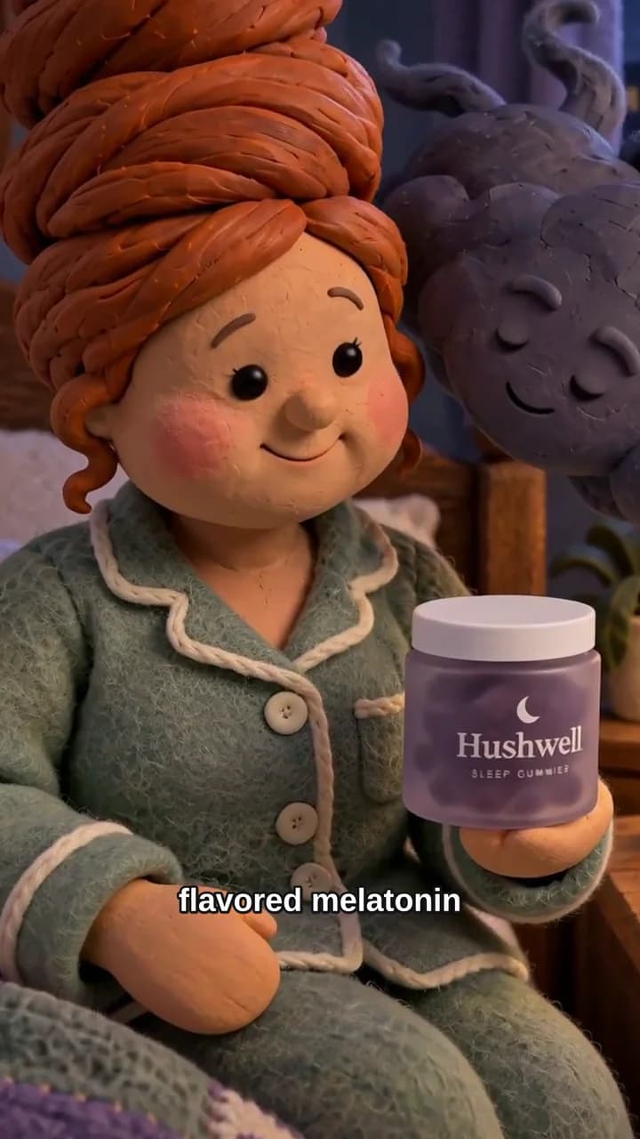 Hushwell — A 2 a.m. worry cloud, a jar of sleep gummies and a full night's rest